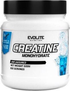 Evolite Creatine Monohydrate, Kreatín, Neochutený, 500 g