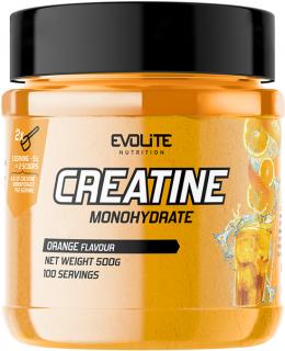 Evolite Creatine Monohydrate, Kreatín, Pomaranč, 500 g