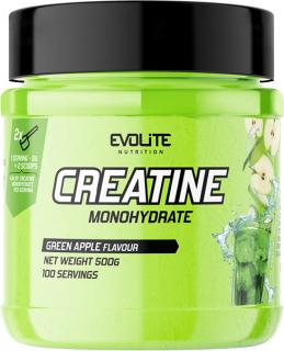 Evolite Creatine Monohydrate, Kreatín, Zelené jablko, 500 g