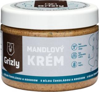 GRIZLY Mandľový krém s bielou čokoládou a kokosom, 500 g