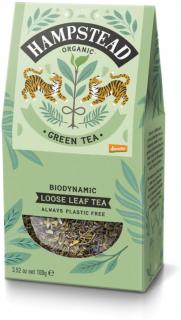 Hampstead Tea London BIO Zelený sypaný čaj, Čistý, 100 g