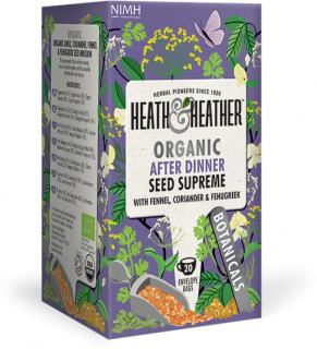Heath & Heather Organic After Dinner Seed Supreme, BIO Čaj na dobré zažívanie, 20 vrecúšok