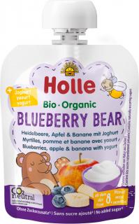Holle BIO Kapsička - jogurt s čučoriedkami, jablkom a banánom, 85 g