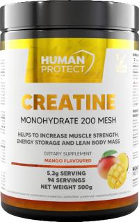 Human Protect Creatine Monohydrate, Mango, 500 g