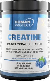Human Protect Creatine Monohydrate, Modrá malina, 500 g