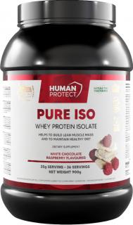 Human Protect Pure ISO, Biela čokoláda a malina, 900 g