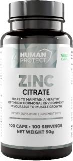 Human Protect Zinc Citrate, Zinok, 15 mg, 100 rastlinných kapsúl