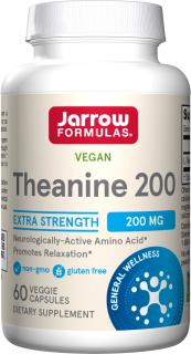 Jarrow L-Theanine, 200 mg, 60 rastlinných kapsúl