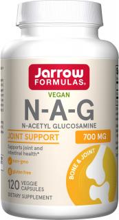 Jarrow N-A-G, N-Acetyl Glucosamine, 700 mg, 120 rastlinných kapsúl