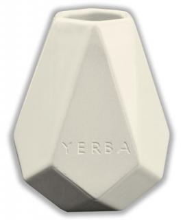 Keramická kalabasa, Biela Yerba - Diamant, 350 ml