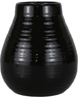Keramická kalabasa, Čierna s vrúbkami, 350 ml