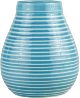 Keramická kalabasa, Modrá s vrúbkami, 350 ml