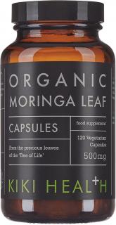 Kiki Health Moringa Leaf, Organic, 500 mg, 120 rastlinných kapsúl