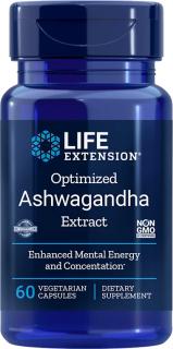 Life Extension Ashwagandha Optimized Extract, 125 mg, 60 rastlinných kapsúl