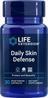 Life Extension Daily Skin Defense, Zdravie pokožky, 30 rastlinných kapsúl