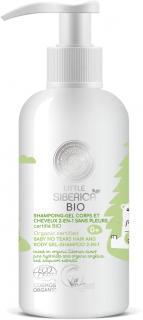 Little Siberica Detský gél-šampón na vlasy a telo 2v1 bez slzičiek, Organicky certifikované, 250 ml
