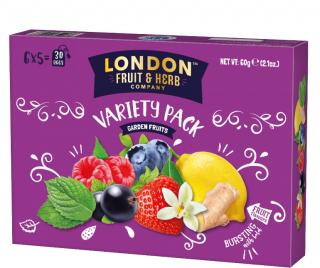 London Fruit & Herb Mix ovocných a bylinných čajov - Lesné a záhradné plody, 30 vrecúšok, 6 druhov