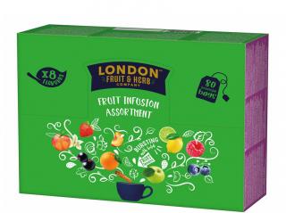 London Fruit & Herb Mix ovocných čajov - Ovocná zmes, 80 vrecúšok, 8 druhov