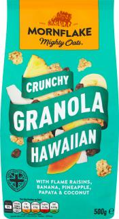 Mornflake Crunchy Granola Hawaiian, Chrumkavá granola s ovocím, semienkami a medom, 500 g