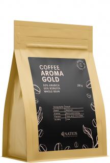 NATIOS Aroma Gold, zrnková káva, 50/50, 250 g