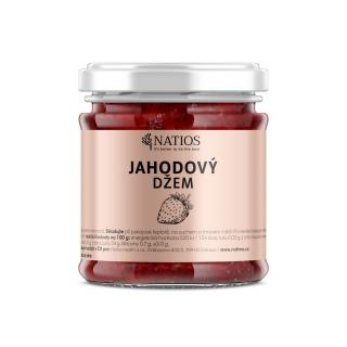 NATIOS Jahodový džem, 80% obsah ovocia, 210 ml
