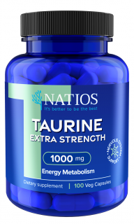 NATIOS Taurine Extra Strength, 1000 mg, 100 vegánskych kapsúl