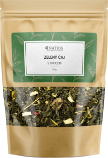 NATIOS Zelený listový čaj s ovocím, Sypaný, 50 g