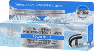 Natura Siberica prírodná čierna bieliaca zubná pasta Polárna noc 100 g