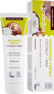 Nordics Zubná pasta Morning fresh, Kokosový olej a mäta, 75 ml