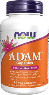 NOW FOODS Adam, Multivitamín pre mužov, 90 rastlinných kapsúl