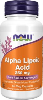 NOW FOODS Alpha Lipoic Acid, 250 mg, 60 rastlinných kapsúl