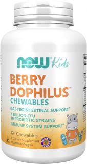 NOW FOODS BerryDophilus Kids (probiotiká pre deti), 120 žuvacích pastiliek