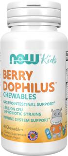 NOW FOODS BerryDophilus Kids (probiotiká pre deti), 60 žuvacích pastiliek