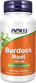 NOW FOODS Burdock Root, Koreň lopúcha, 430 mg, 100 rastlinných kapsúl