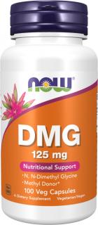 NOW FOODS DMG (Dimethylglycine), 125 mg, 100 rastlinných kapsúl