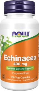 NOW FOODS Echinacea, 400 mg, 100 rastlinných kapsúl