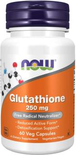 NOW FOODS Glutathione, 250 mg, 60 rastlinných kapsúl