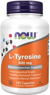 NOW FOODS L-Tyrosine, 500 mg, 120 kapsúl