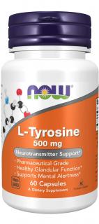 NOW FOODS L-Tyrosine, 500 mg, 60 kapsúl