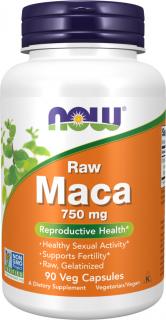 NOW FOODS Maca peruánská koncentrát (6:1 RAW), 750 mg, 90 kapsúl