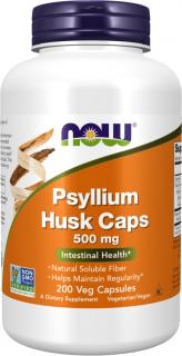 NOW FOODS Psyllium Husk, 500 mg, 200 rastlinných kapsúl