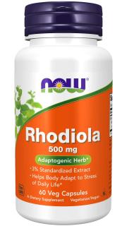 NOW FOODS Rhodiola rosea, 500 mg, 60 tabliet