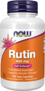 NOW FOODS Rutin, 450 mg, 100 rastlinných kapsúl
