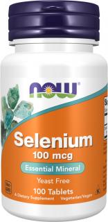 NOW FOODS Selenium 100 mcg, 100 tabliet