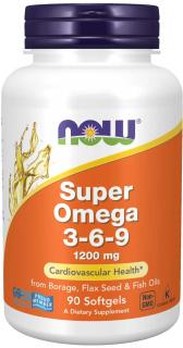 NOW FOODS Super Omega 3-6-9, 1200 mg, 90 softgel kapsúl