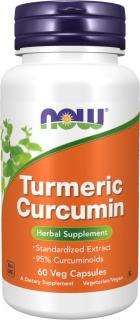 NOW FOODS Turmeric Curcumin, Extrakt z koreňa kurkumy , 665 mg, 60 rastlinných kapsúl