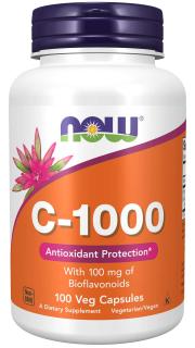 NOW FOODS Vitamin C-1000 s citrusovými bioflavonoidmi, 100 rastlinných kapsúl