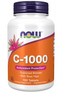 NOW FOODS Vitamin C-1000 s postupným uvoľňovaním, 100 tabliet