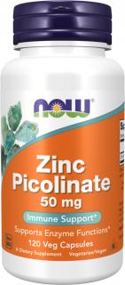 NOW FOODS Zinc Picolinate 50 mg, 120 rastlinných kapsúl