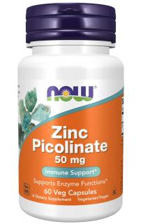 NOW FOODS Zinc Picolinate 50 mg, 60 rastlinných kapsúl